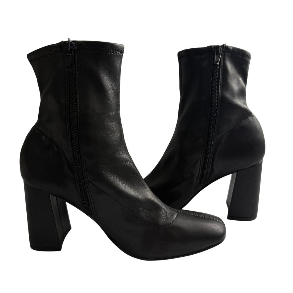 Steve Madden Women's Taryn Black Square Toe Mid-Calf Boots Size 6.5